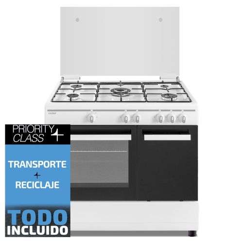 Cocina De Gas Sauber SCI5GB – 5 Zonas Cocción Con Porta bombonas Inox