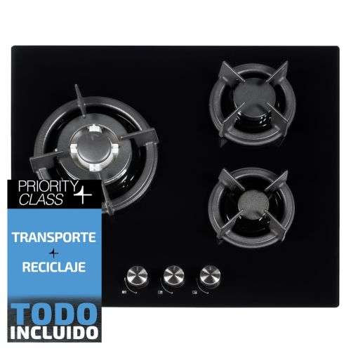 Encimera De Gas Sauber SECGN06 – 3 Zonas Cocción Ancho 60 Cm