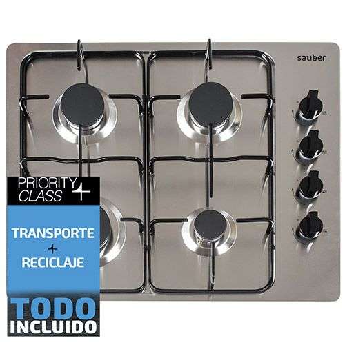 Encimera De Gas Sauber SEGN02 – 4 Zonas Cocción Ancho 60 Cm