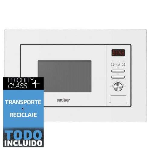Horno Microondas Integrable Sauber SERIE 5-20W – 20 Litros Con Grill Blanco