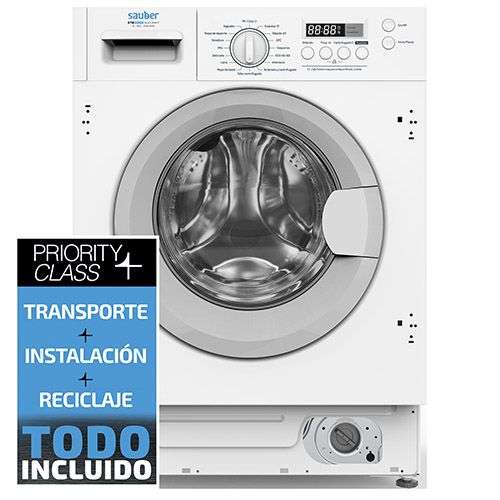 Lavadora Integrable Sauber SERIE 5-8140 IT – 8 Kg B 1400 Rpm