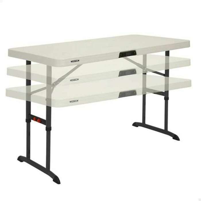 Mesa Plegable Lifetime Blanco Acero Plástico 183 x 91 x 76 cm