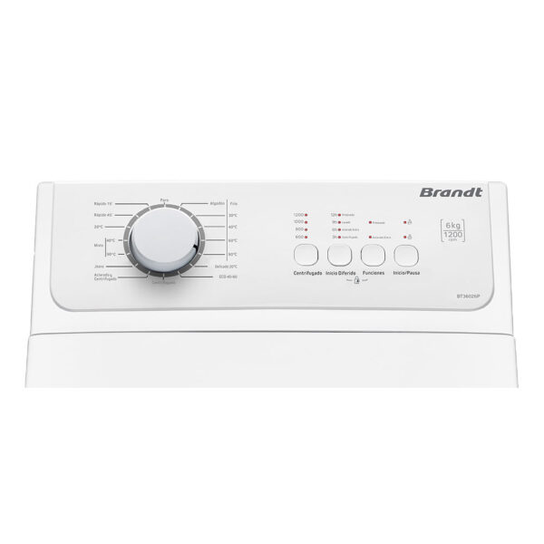 Brandt BT36026P - Lavadora Carga Superior 6 Kg 1200 Rpm C Blanco - Imagen 2