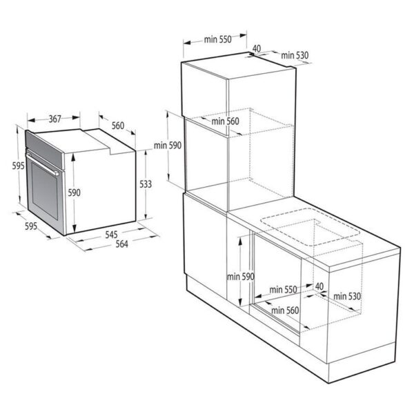 Hisense BSA65226AX - Horno Con Vapor Multifuncion Inox - Imagen 2