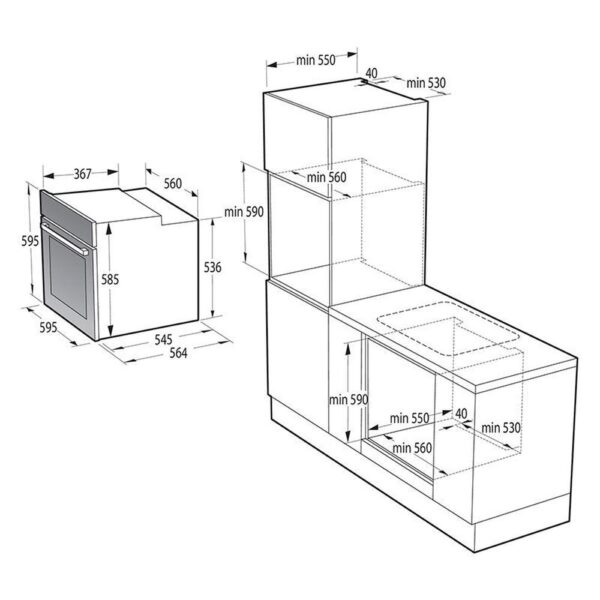 Hisense BSA66346ADBGWIFI - Horno Con Vapor Multifuncion Negro - Imagen 2