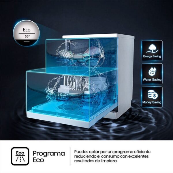 Hisense HS642C60W - Lavavajillas 60 Cm C 14 Cubiertos Blanco - Imagen 7