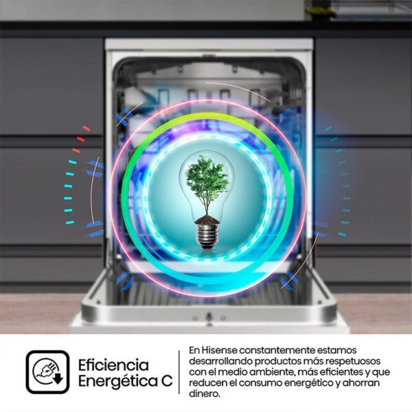 Hisense HS642C60W - Lavavajillas 60 Cm C 14 Cubiertos Blanco - Imagen 8