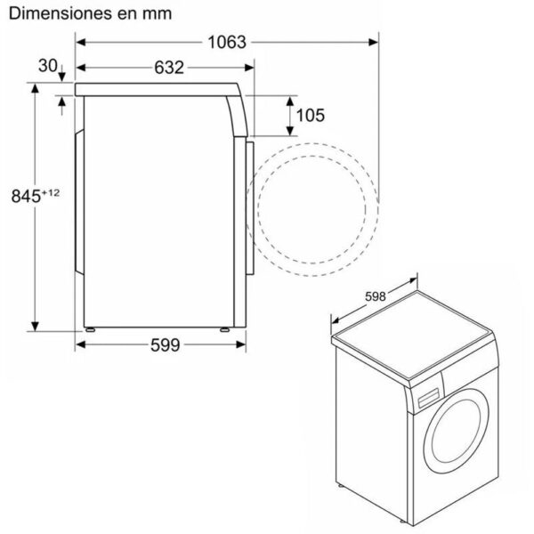 Bosch WUU28T63ES - Lavadora Carga Frontal 8 Kg 1400 Rpm A Blanco - Imagen 2