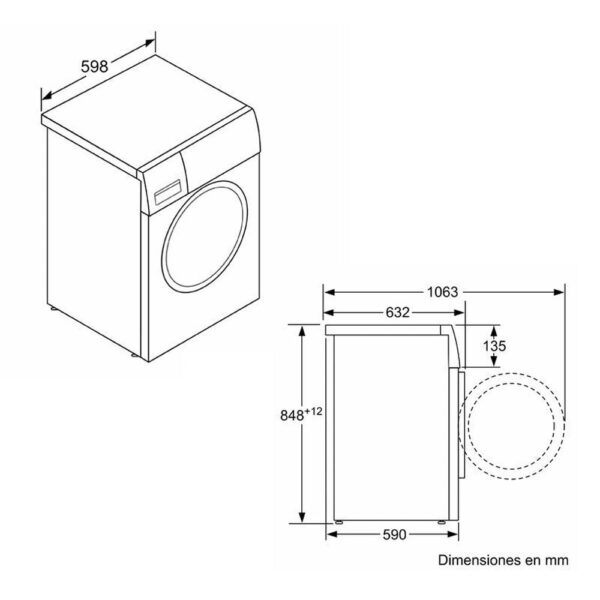 Bosch WGE03200EP - Lavadora Carga Frontal 8 Kg 1200 Rpm A Blanco - Imagen 2