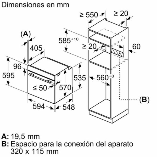 Bosch HRG532ES3 - Horno Con Vapor Multifuncion Inox - Imagen 2