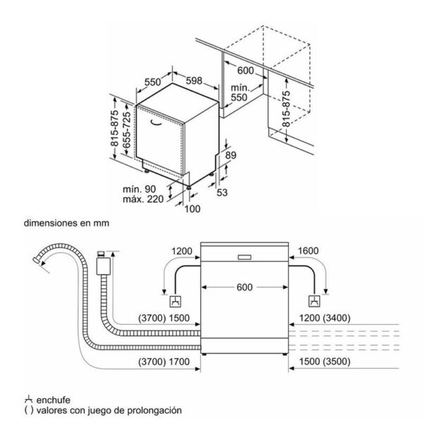 BOSCH SMV4ECX28E - LAVAVAJILLAS INTEGRABLE A 14 CUBIERTOS - Imagen 2