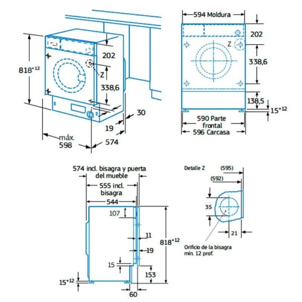 Balay 3TI987B - Lavadora Integrable 8 Kg C 1400 Rpm - Imagen 2
