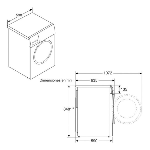 Balay 3TW9105BD - Lavadora Secadora 10,5/6 Kg 1400 Rpm A Blanco - Imagen 3