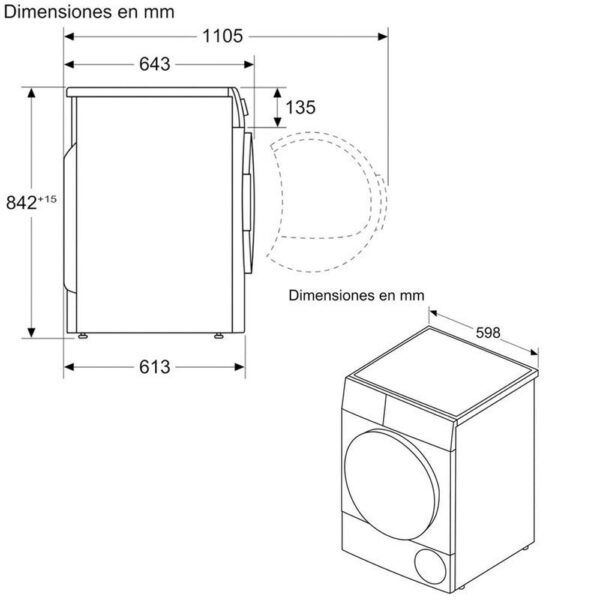 Balay 3SC378B - Secadora De Condensacion 7 Kg B Blanco - Imagen 2