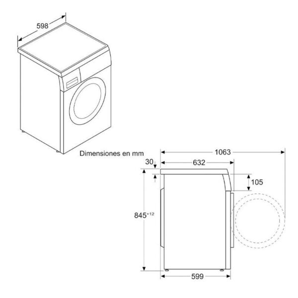 Balay 3TS993BP - Lavadora Carga Frontal 9 Kg 1200 Rpm A Blanco - Imagen 2