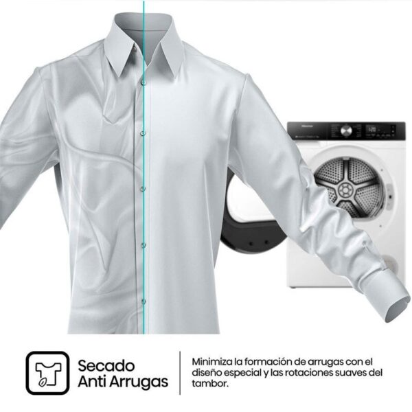 Hisense DH3S902BW3 - Secadora Con Bomba De Calor 9 Kg A+++ Blanco - Imagen 6