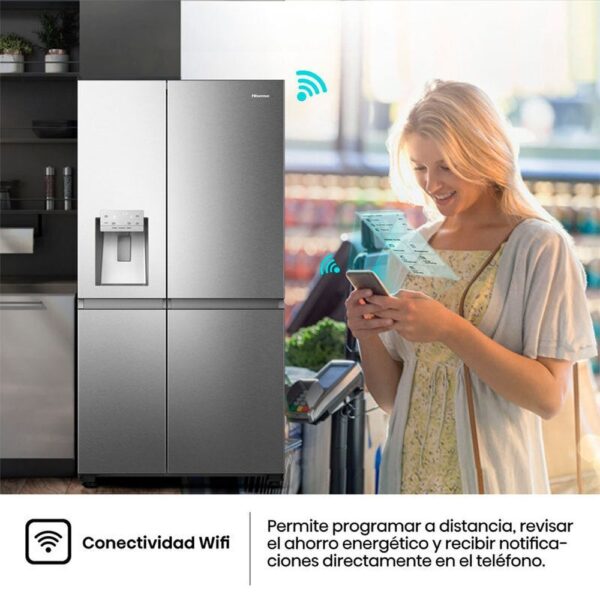 HISENSE RS818N4IIE1 - FRIGORIFICO AMERICANO NOFROST E INOX - Imagen 8