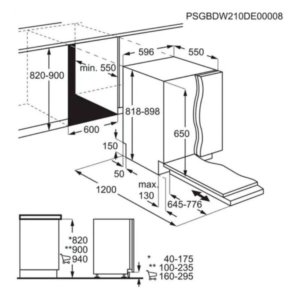 Electrolux LSV48400L - Lavavajillas Integrable C 14 Cubiertos - Imagen 2