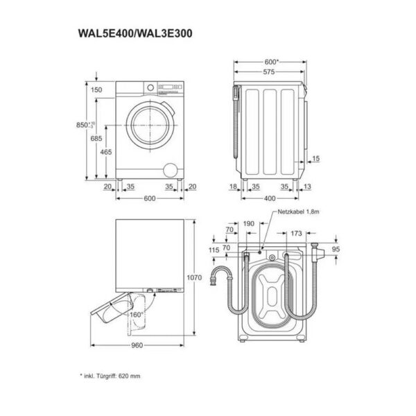 Aeg LFR7184N2V - Lavadora Carga Frontal 8 Kg 1400 Rpm A Blanco - Imagen 2