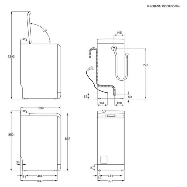 Electrolux EN6T5601AF - Lavadora Carga Superior 6 Kg 1000 Rpm D Blanco - Imagen 2