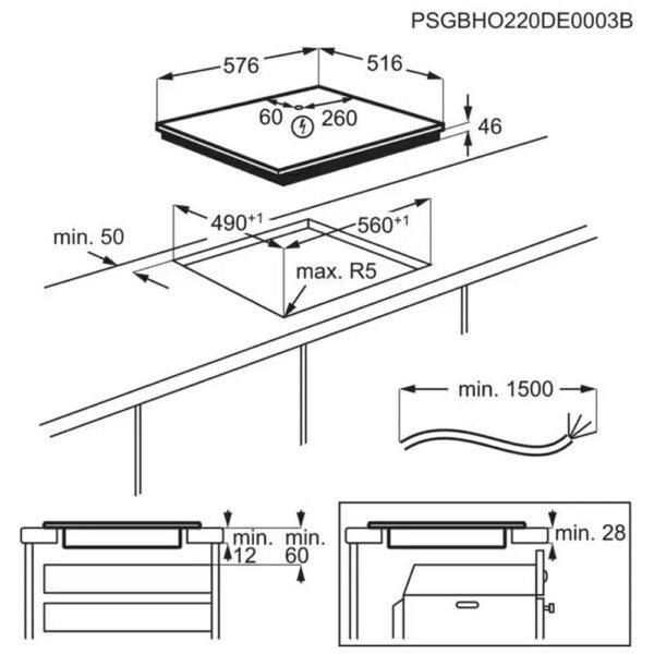 Aeg IKB63301XB - Vitroceramica Induccion 3 Zonas Coccion Ancho 59 Cm - Imagen 2