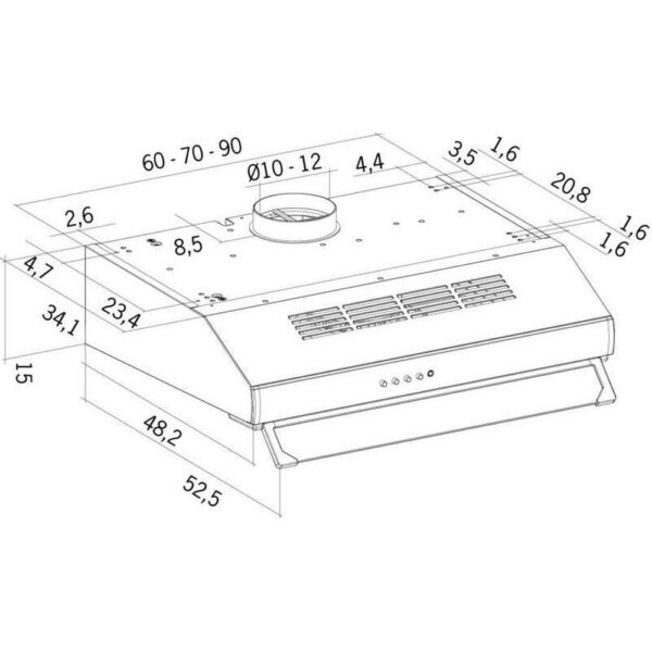 Mepamsa MODENA 70 INOX V3 MEPAMSA - Extractor - Imagen 2