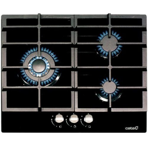 Cata LCI 6021 BK - Encimera De Gas 3 Zonas Coccion Ancho 60 Cm Gn