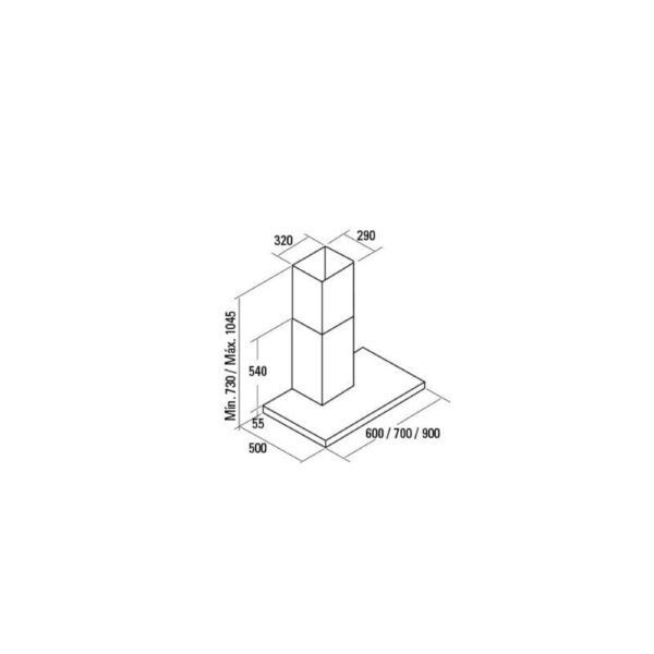 Cata S PLUS 7010 X - Campana Chimenea Ancho 70 Cm Inox - Imagen 2