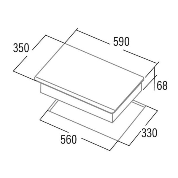 Cata IB 2 PLUS BK /A - Vitroceramica Induccion 2 Zonas Coccion Ancho 60 Cm - Imagen 2