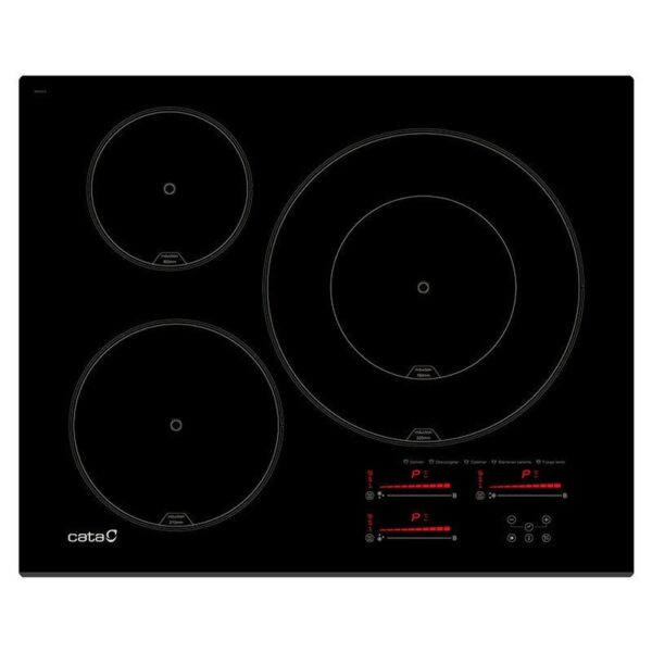 Cata INSB 6032 BK 08063404 - Vitroceramica Induccion 3 Zonas Coccion Ancho 63 Cm
