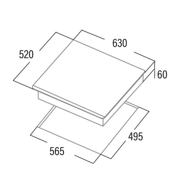 Cata INSB 6032 BK 08063404 - Vitroceramica Induccion 3 Zonas Coccion Ancho 63 Cm - Imagen 2