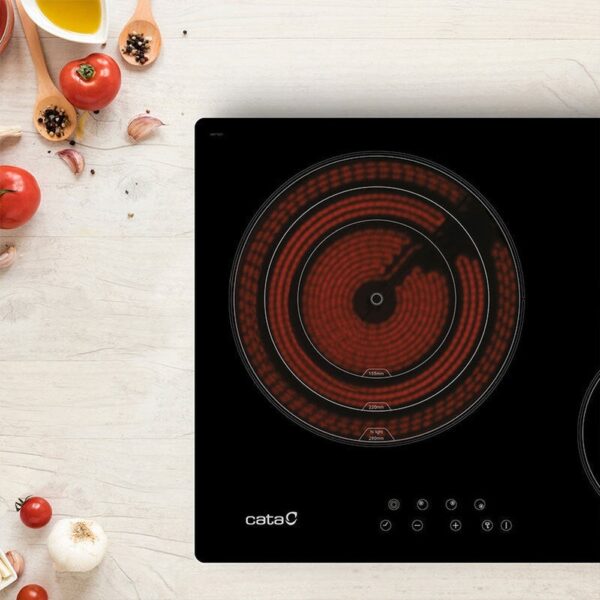 Cata TT 5003/G - Vitroceramica Independiente Radiantes 3 Zonas Coccion Ancho 60 Cm Fondo 43,5 Cm - Imagen 7