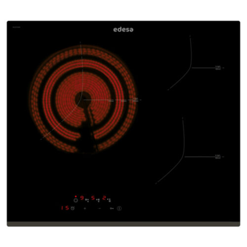 Edesa EVT-6328 B /A - Vitroceramica Independiente Radiantes 3 Zonas Coccion Ancho 60 Cm