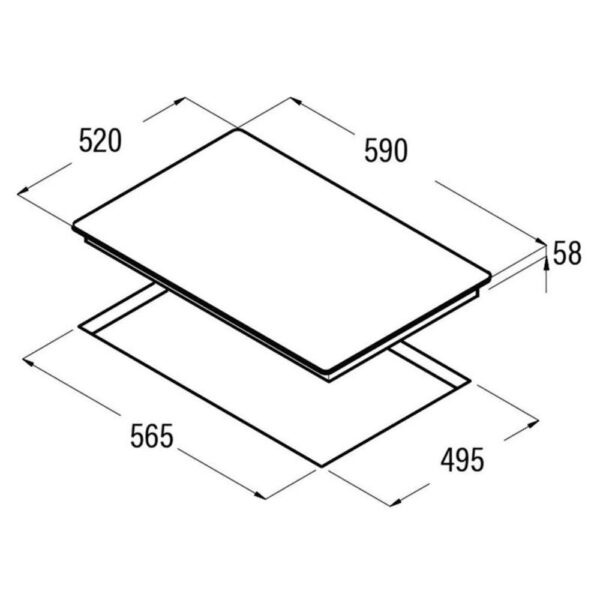 Cata IB6403 E2 BK - Vitroceramica Induccion 3 Zonas Coccion Ancho 59 Cm - Imagen 2