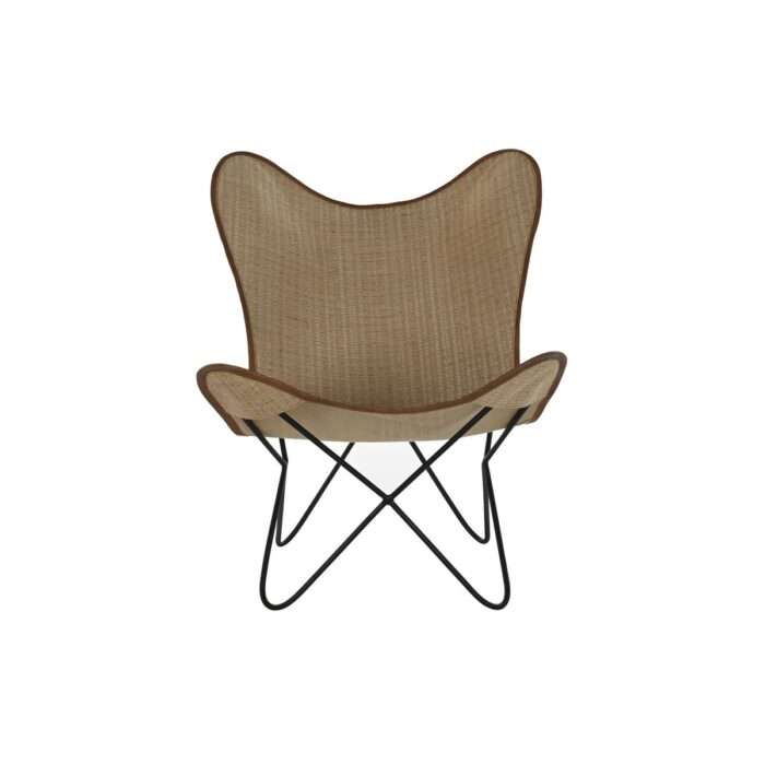 Silla DKD Home Decor Metal Ratán (74 x 78 x 92 cm)