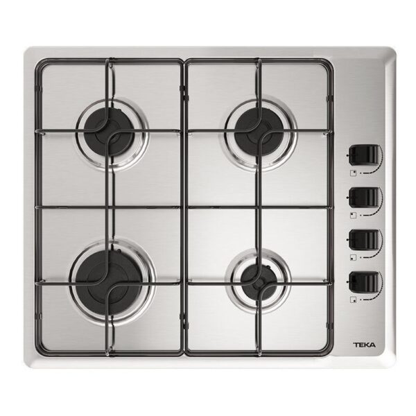Teka HLX 640 KLN IX NAT - Encimera De Gas 4 Zonas Coccion Ancho 58 Cm