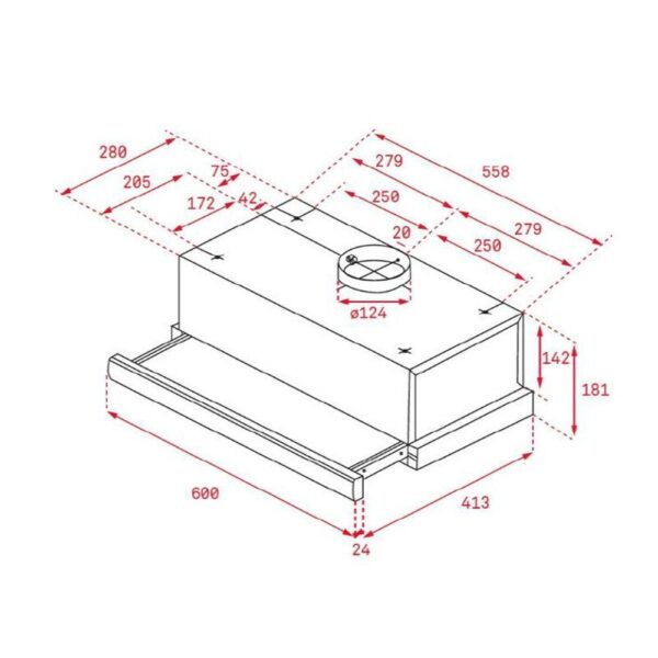 Teka TL 6420.2 WH - Campana Telescopica Ancho 60 Cm Blanca - Imagen 2