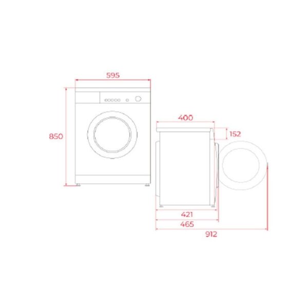 TEKA WMK 40740 - LAVADORA CARGA FRONTAL 7 KG 1400 RPM A BLANCO - Imagen 2