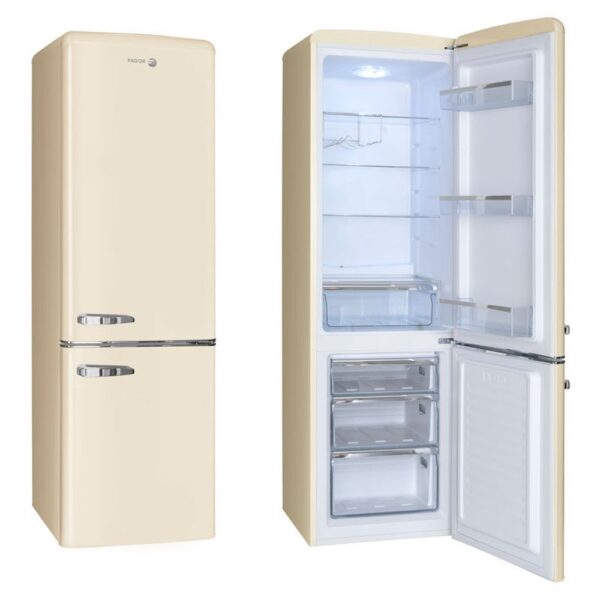 Fagor 3FFV-1855BG - Frigorifico Combi E Alto 180 Cm Ancho 55 Cm Crema - Imagen 3