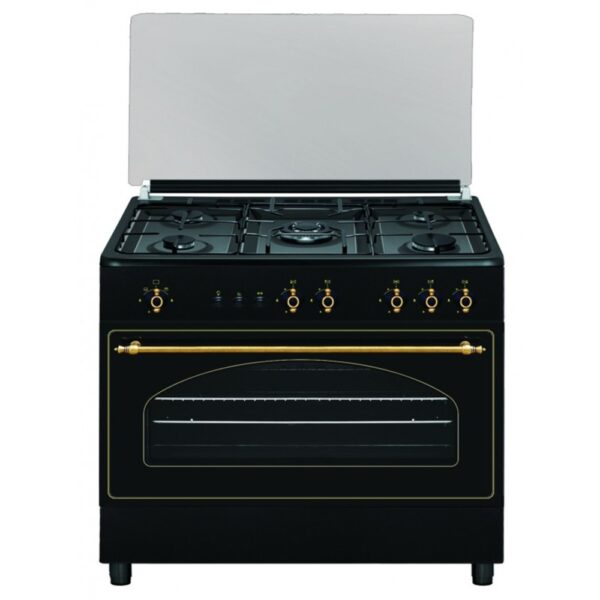 Vitrokitchen RU9060N - Cocina De Gas 5 Zonas Coccion Negra