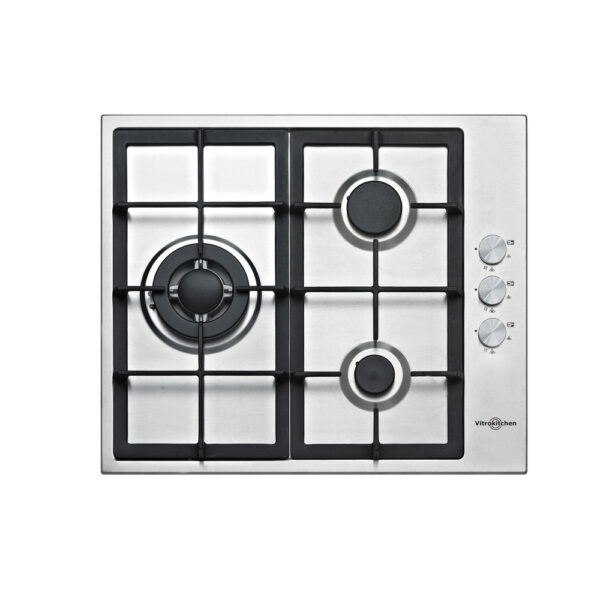 Vitrokitchen EN636LIN - Encimera De Gas 3 Zonas Coccion Ancho 60 Cm