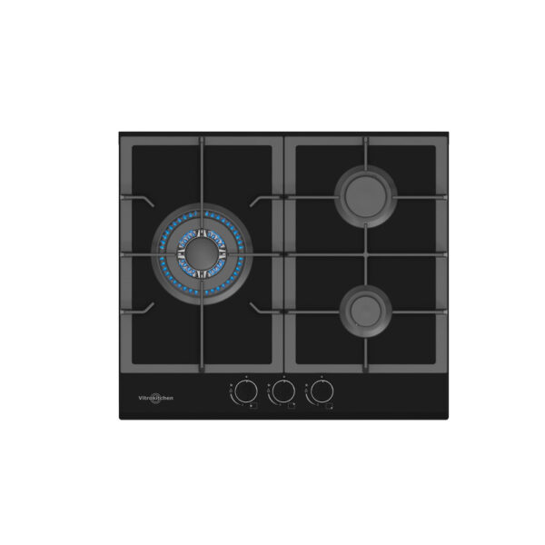 Vitrokitchen CG630NB - Encimera De Gas 3 Zonas Coccion Ancho 60 Cm