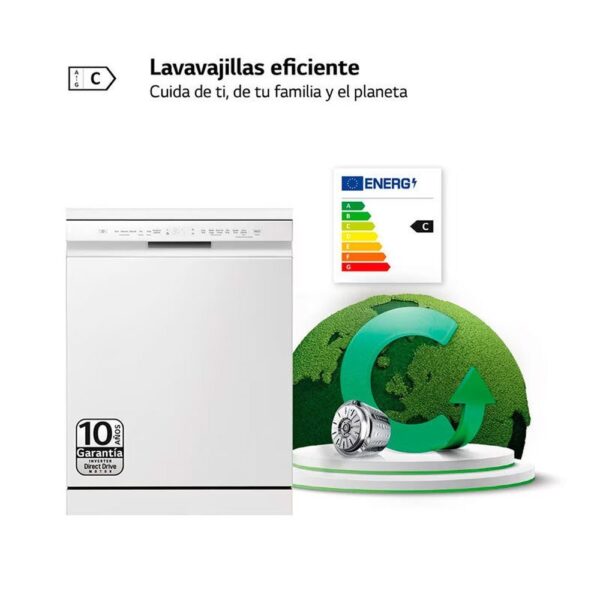 Lg DF355FW - Lavavajillas 60 Cm C 14 Cubiertos Blanco - Imagen 7