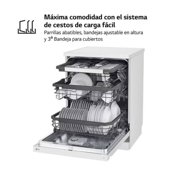 Lg DF355FW - Lavavajillas 60 Cm C 14 Cubiertos Blanco - Imagen 8