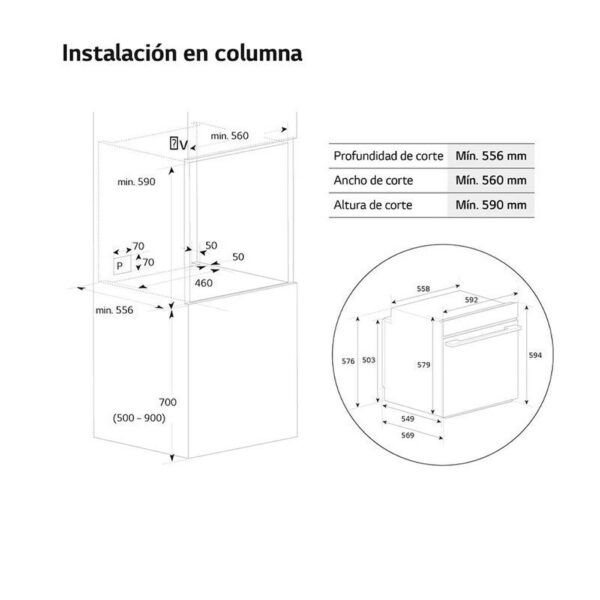 Lg WSED7665B - Horno Pirolitico Con Vapor Multifuncion Cristal - Imagen 2