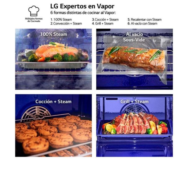 Lg WSED7665B - Horno Pirolitico Con Vapor Multifuncion Cristal - Imagen 7