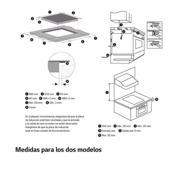 Lg CBIZ2437B - Vitroceramica Induccion 4 Zonas Coccion Ancho 59 Cm - Imagen 2