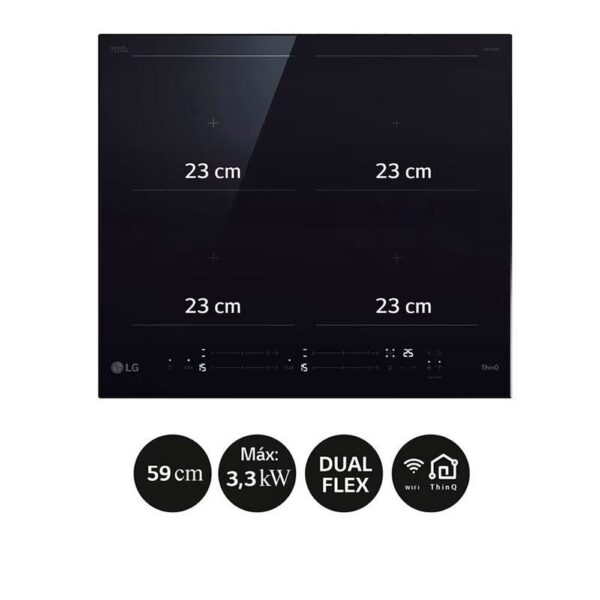 Lg CBIZ2437B - Vitroceramica Induccion 4 Zonas Coccion Ancho 59 Cm - Imagen 5