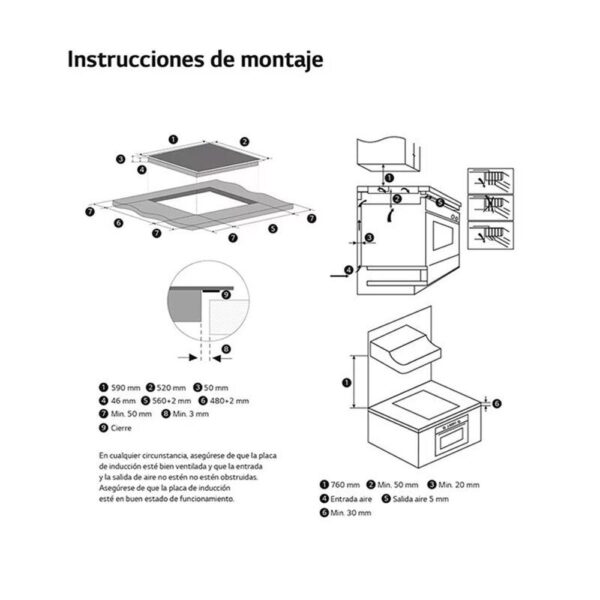 Lg CBIZ2432B - Vitroceramica Induccion Flex Ancho 59 Cm - Imagen 2