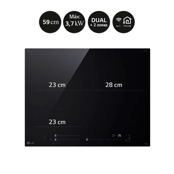 Lg CBIZ2432B - Vitroceramica Induccion Flex Ancho 59 Cm - Imagen 4
